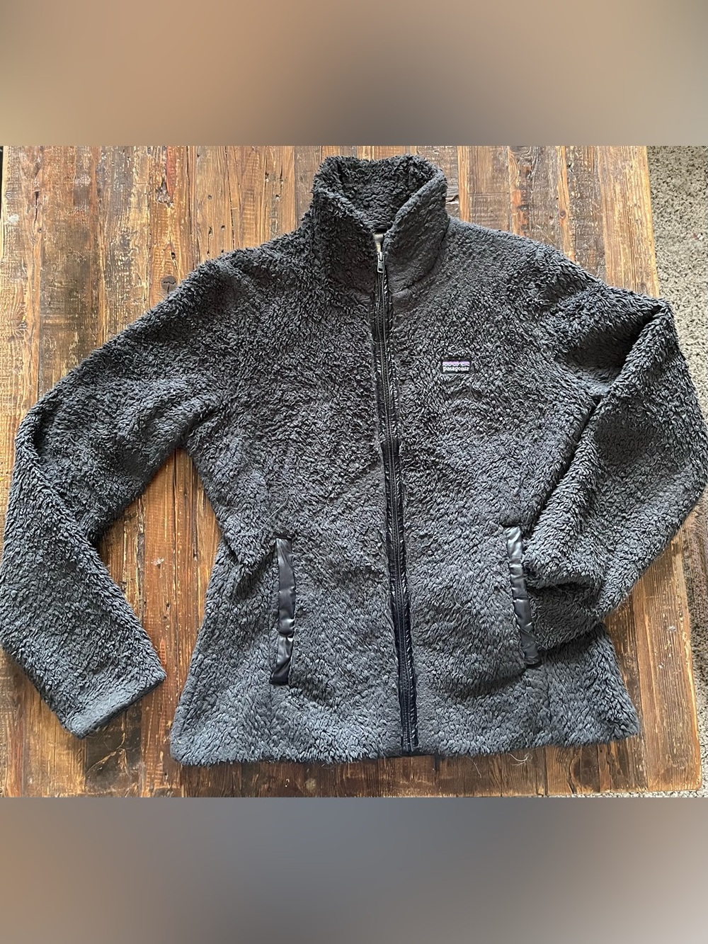 Patagonia Los Gators Fuzzy Cozy Fleece Jacket Full Zip Vintage Retro Sz M